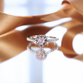 PTピンクダイヤモンドリング0.179ct(Fancy Purplish Pink-I1)