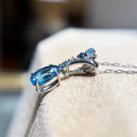 ブルートパーズプチネックレス1.55ct_10万円均一