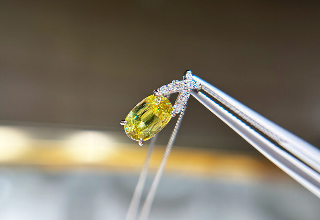 スフェーンプチネックレス1.56ct_10万円均一