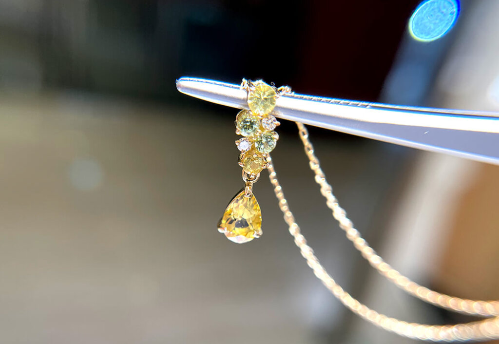 イエローベリルプチネックレス0.333ct_10万円均一