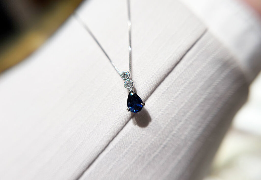 サファイアプチネックレス0.72ct_10万円均一