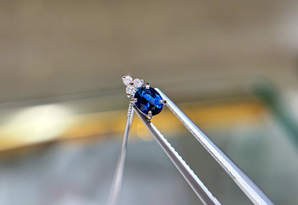 サファイアプチネックレス0.56ct_10万円均一