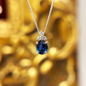 サファイアプチネックレス0.56ct_10万円均一