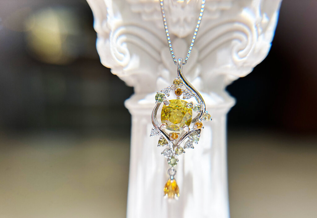 スフェーンプチネックレス0.94ct_10万円均一