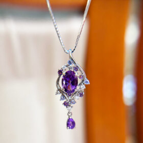 アメジストプチネックレス0.74ct_10万円均一