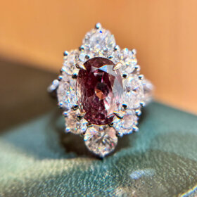 PT アレキサンドライト リング 4.324ct
