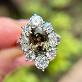 PT アレキサンドライト リング 4.324ct
