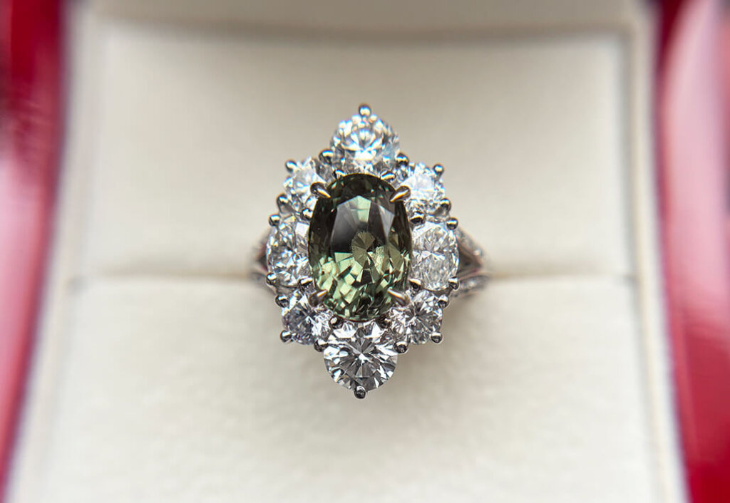 アレキリング4.324ctダイヤ2.911ct_0.30ct